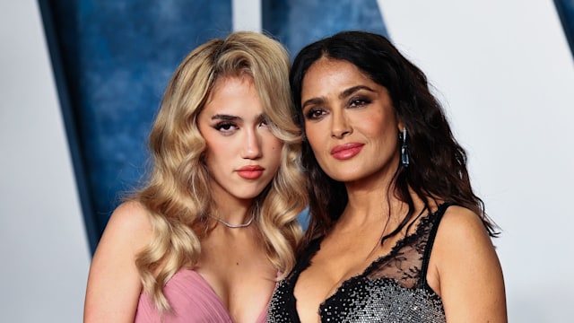 Valentina Paloma Pinault and Salma Hayek attend the 2023 Vanity Fair Oscar Party 