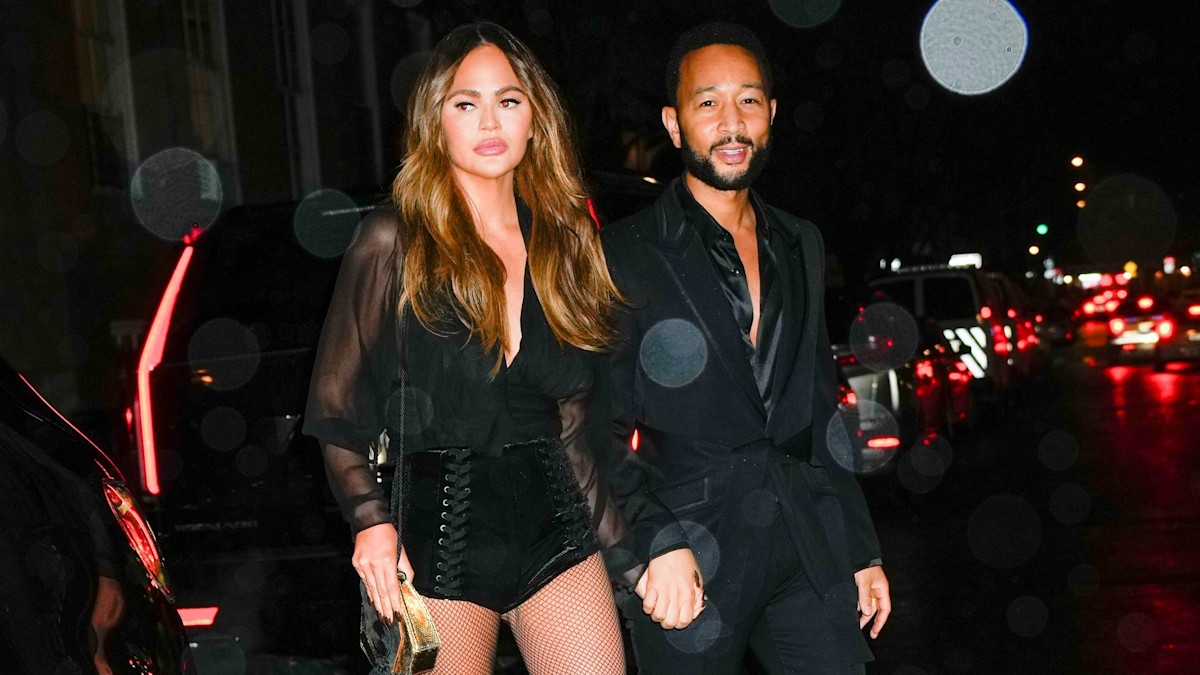 Chrissy Teigen has legs for miles in tiniest hotpants for date with ...
