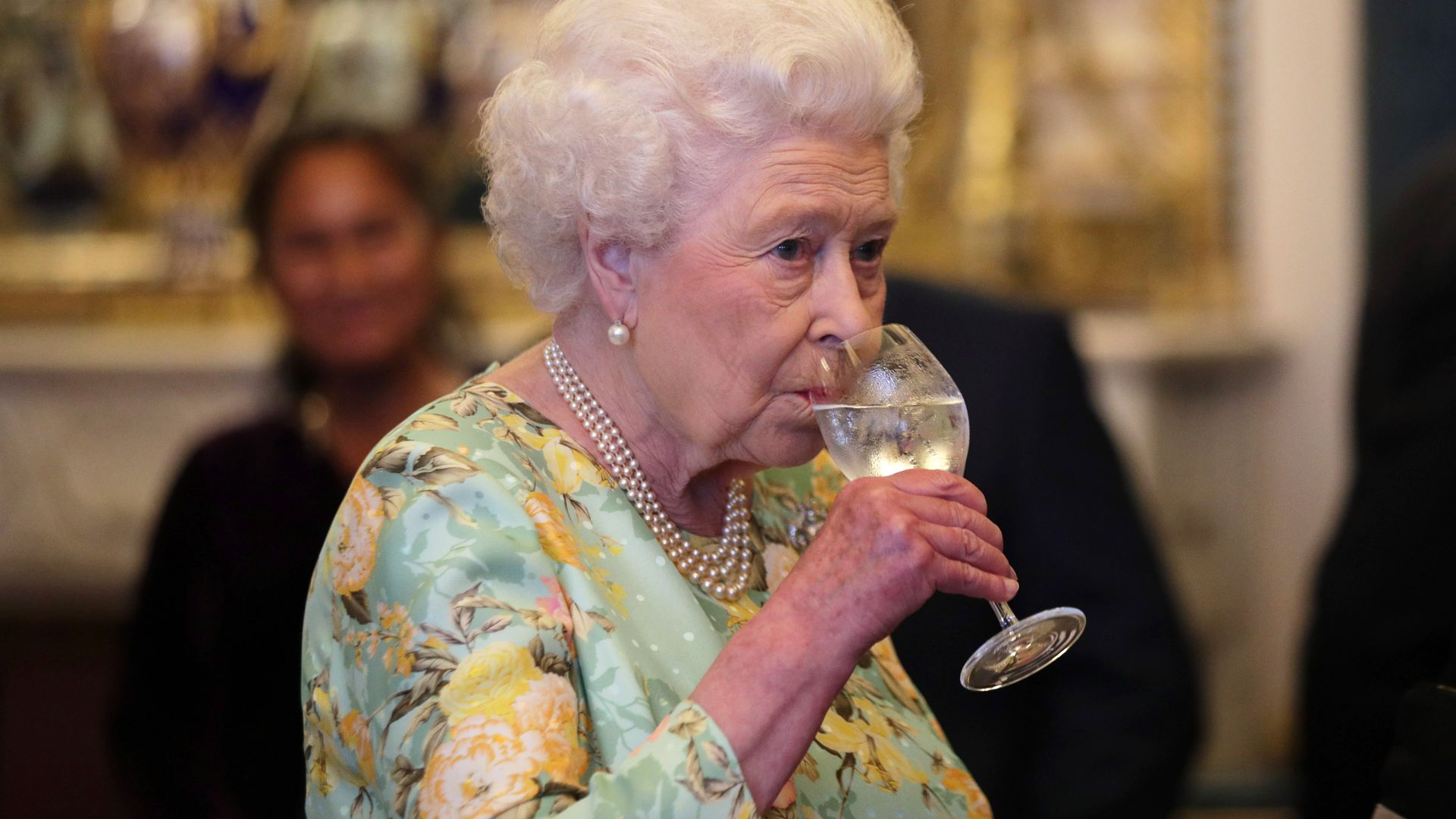 ueen Elizabeth II attends a reception for winners of The Queen's Awards for Enterprise, at Buckingham Palace on July 11, 2017 in London, England