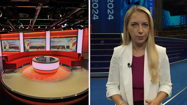 BBC Breakfast sofa, Emma Vardy split image