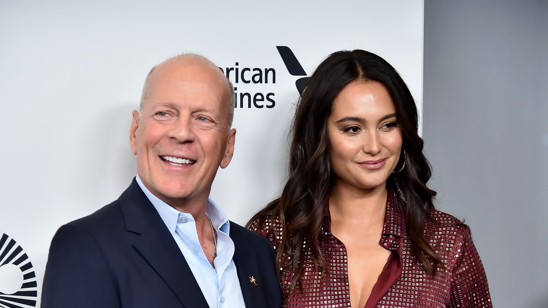 Bruce Willis and wife Emma Heming Willis attend the "Motherless Brooklyn" Arrivals during the 57th New York Film Festival on October 11, 2019