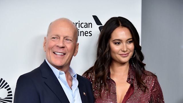 Bruce Willis and wife Emma Heming Willis attend the "Motherless Brooklyn" Arrivals during the 57th New York Film Festival on October 11, 2019