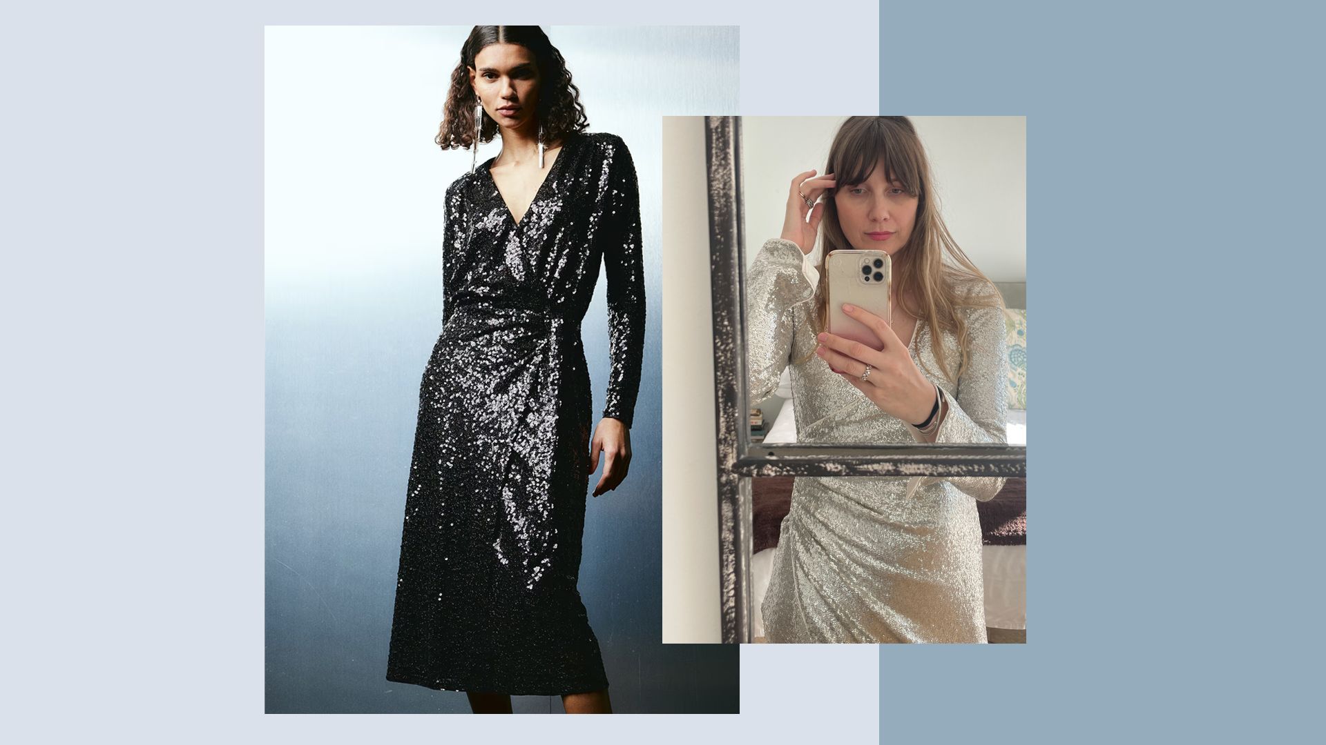 I love H&M's Sequin Wrap Dress so much I have it in multiple colours - and it’s 49% off