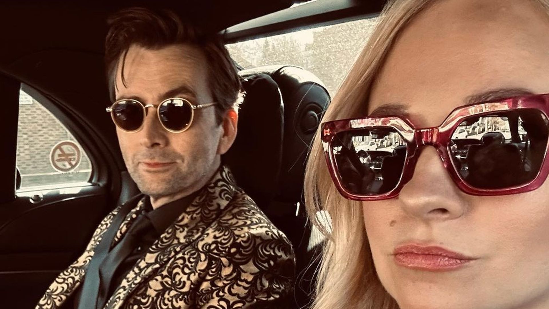 David and Georgia Tennant en route to the Olivier Awards