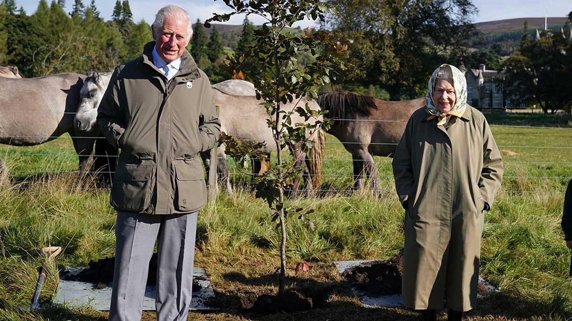 queen charles balmoral tree planting