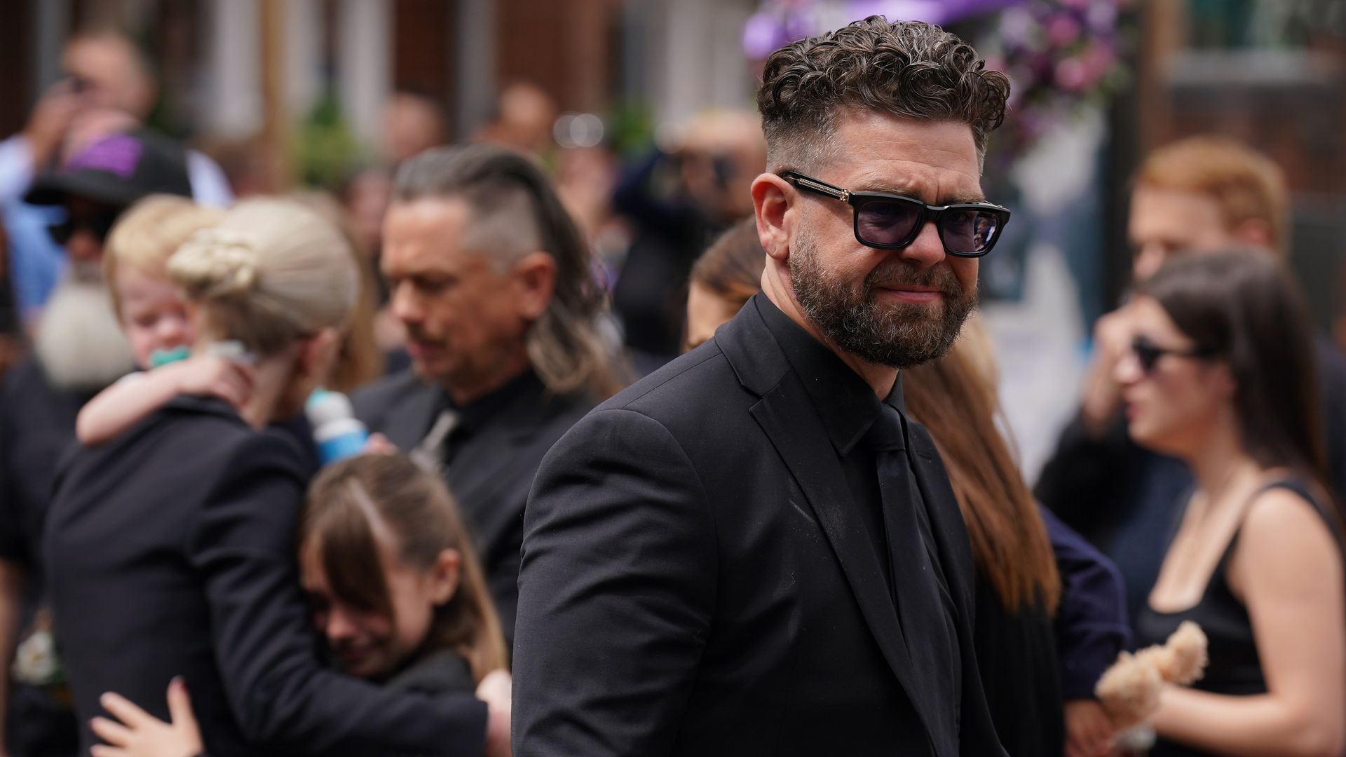 Jack Osbourne after viewing the messages and floral tributes left at the Black Sabbath Bridge bench