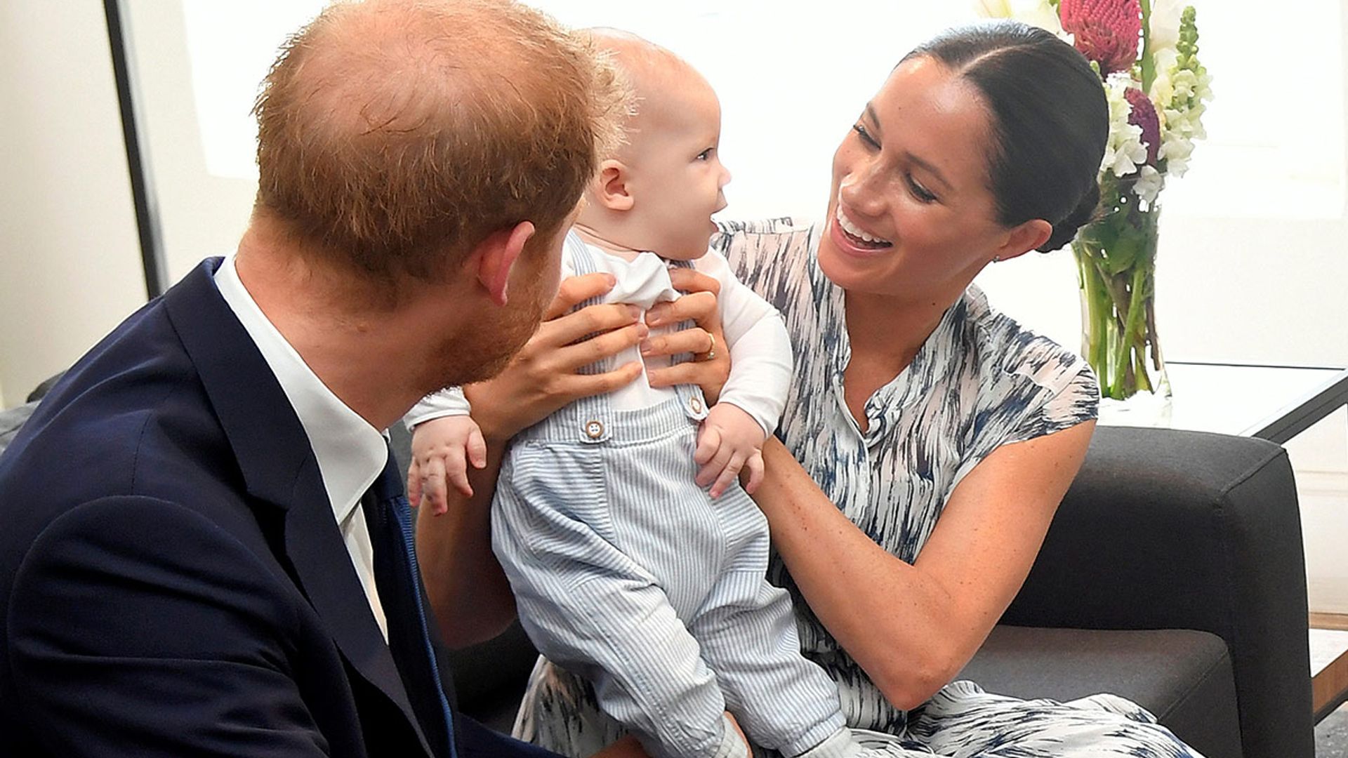 meghan markle laughing baby archie