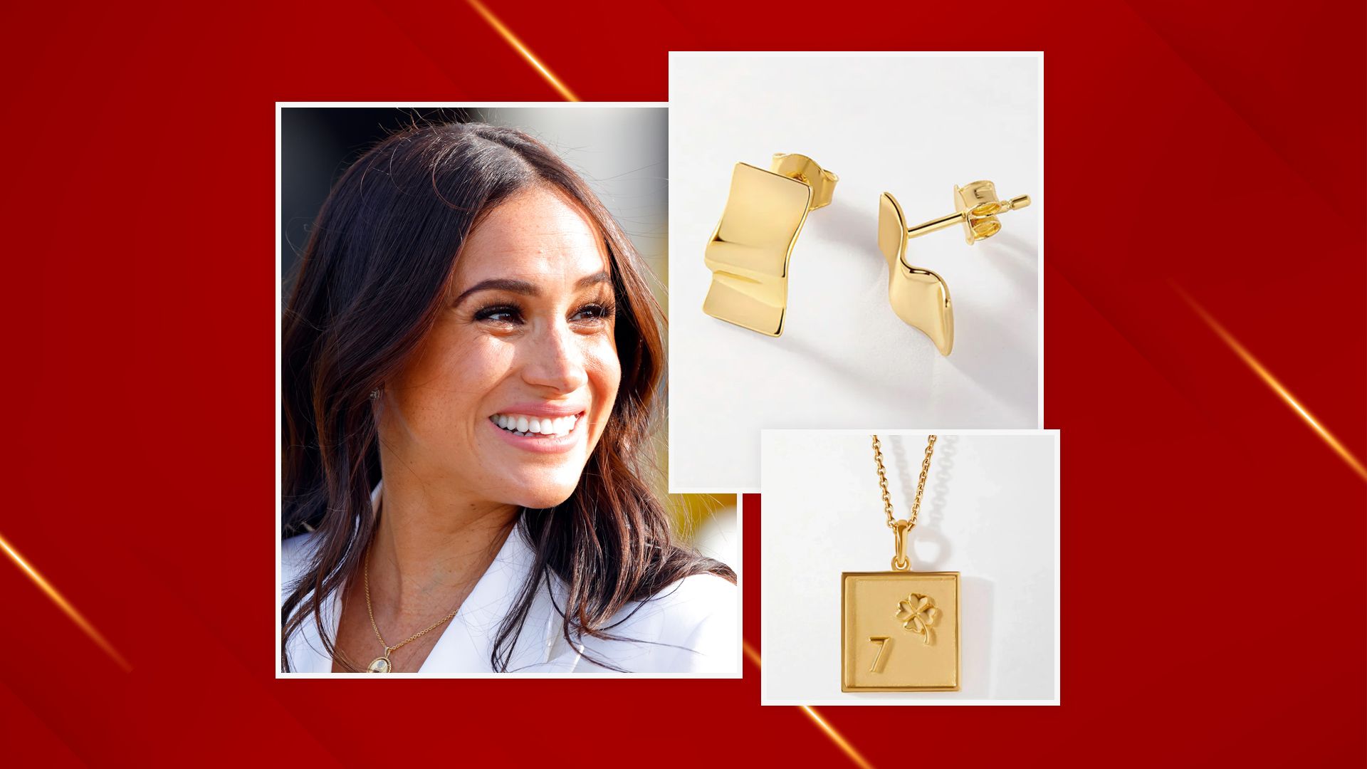 Meghan Markle’s Edge of Ember earrings & necklace are reduced for Black Friday