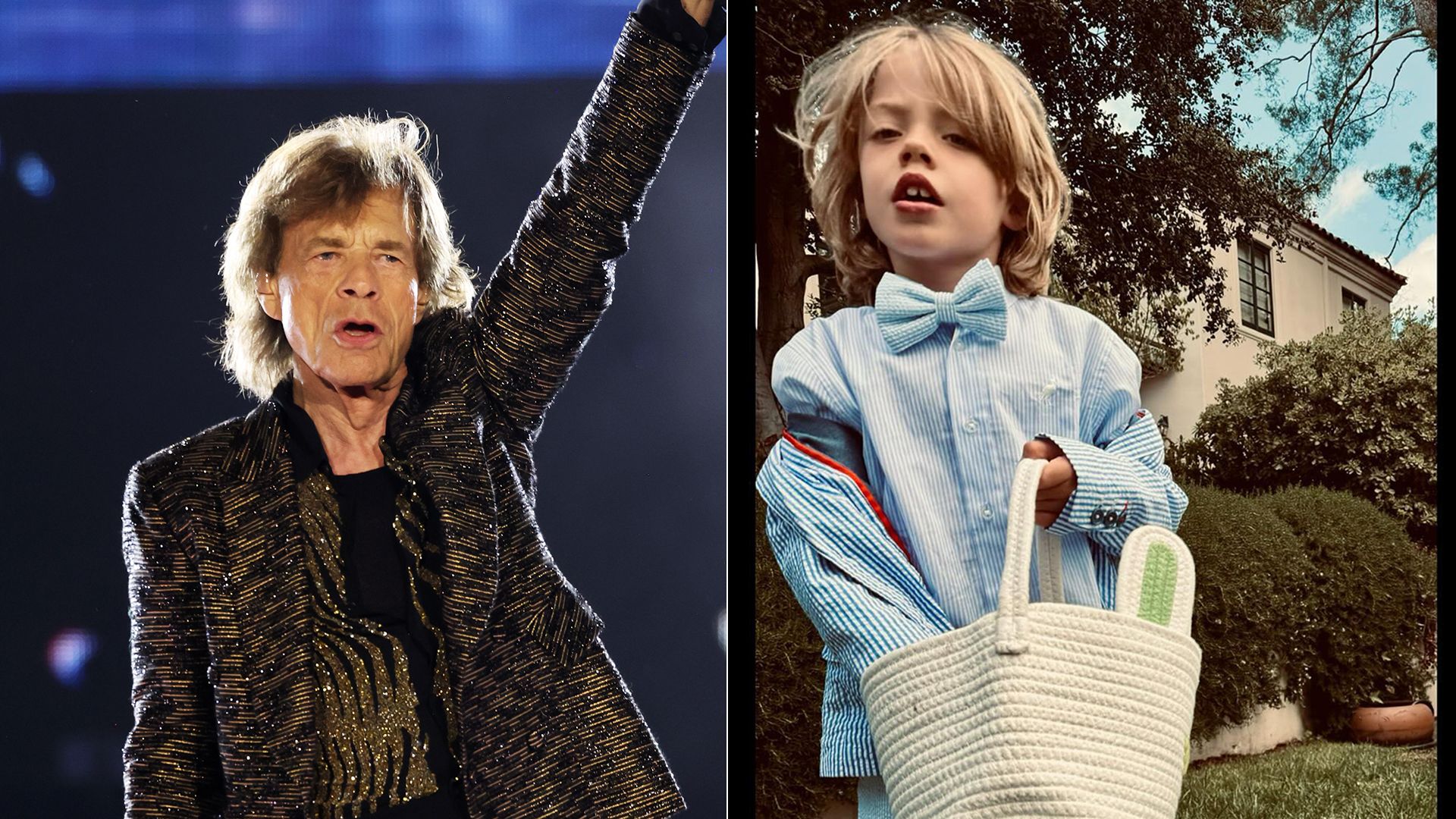 Mick Jagger split image son deveraux