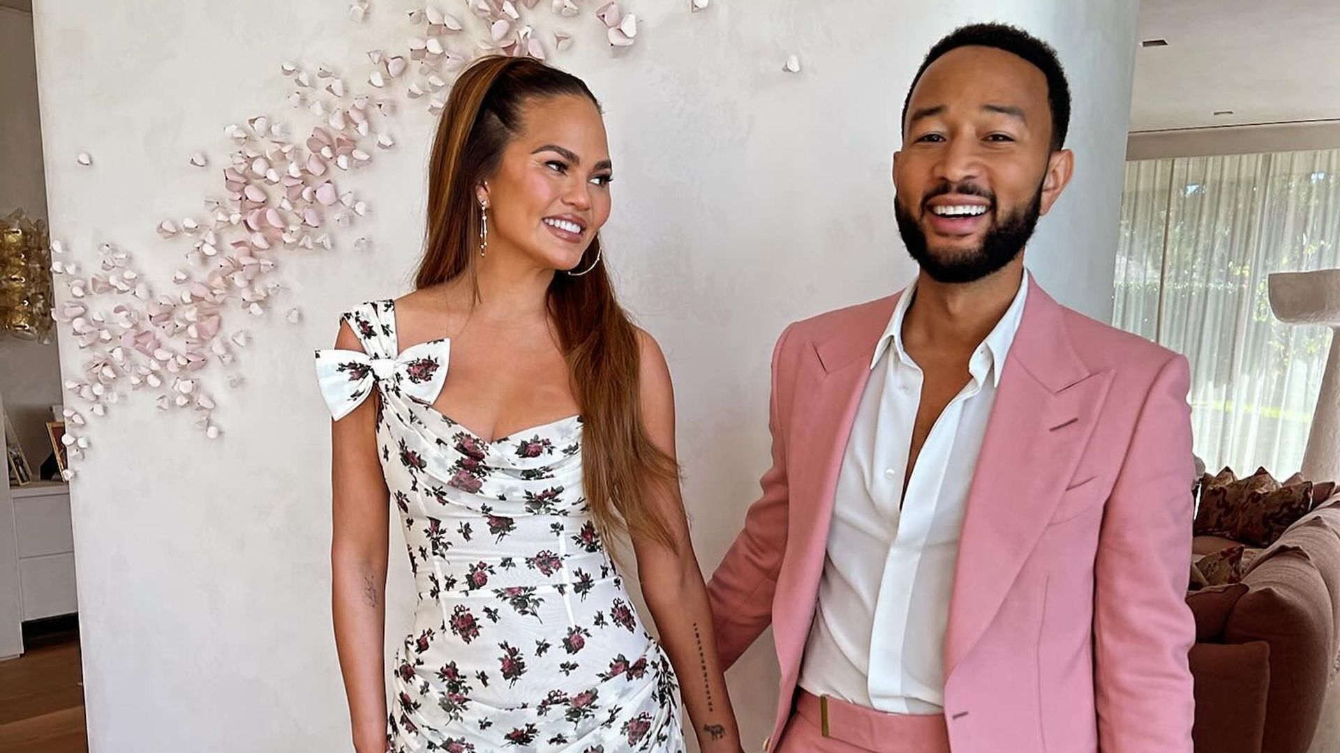 Chrissy Teigen's solid gold hallway in $17.5m home with John Legend is fit for an 'opulent' hotel