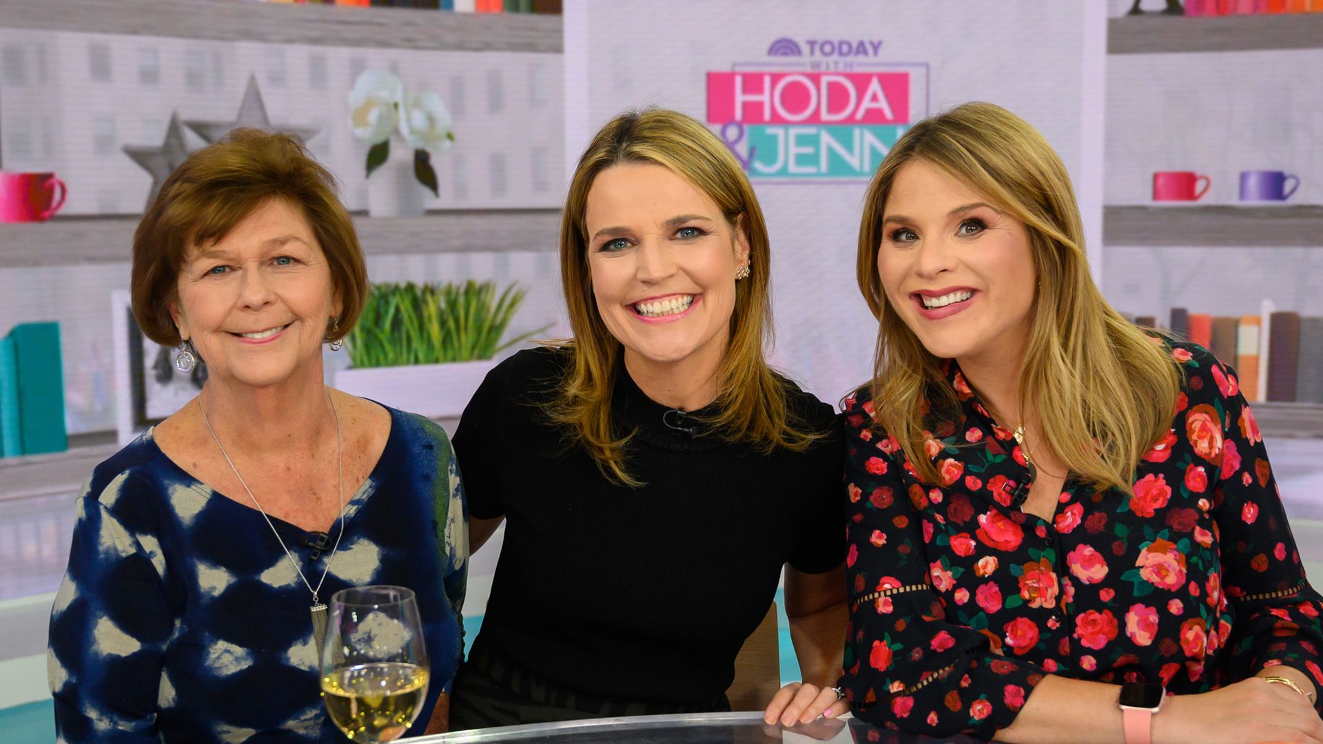TODAY -- Pictured: Savannah Guthrie and mom Nancy, Jenna Bush Hager on Wednesday, April 17, 2019