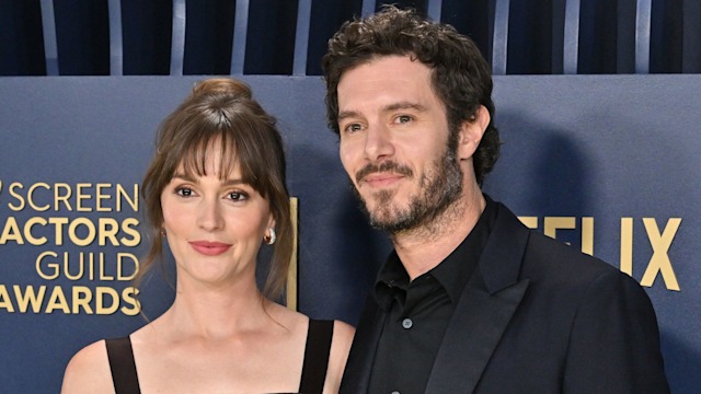 Leighton Meester and Adam Brody attend the 30th Annual Screen Actors Guild Awards at Shrine Auditorium and Expo Hall on February 24, 2024 in Los Angeles, California