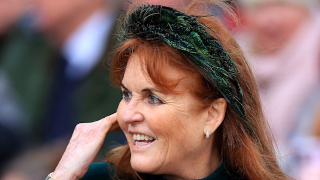 Sarah wearing green headband on Christmas Day