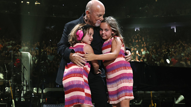 Della Rose Joel, Billy Joel  and Remy Joel perform onstage during the last show of Billy Joel's residency at Madison Square Garden on July 25, 2024 in New York City