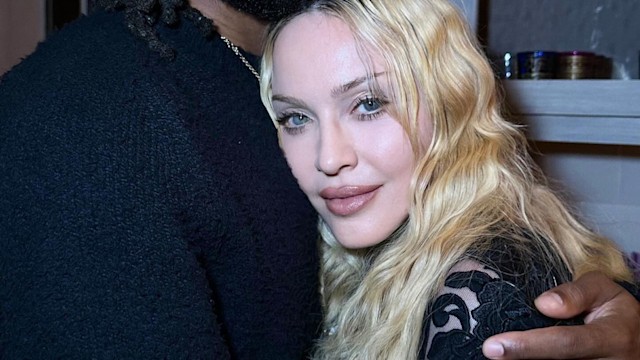 Madonna and boyfriend Akeem Morris hugging