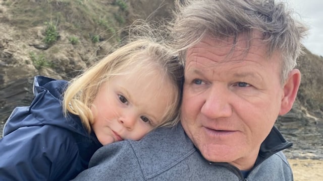 Gordon Ramsay on day out to the beach with son Oscar