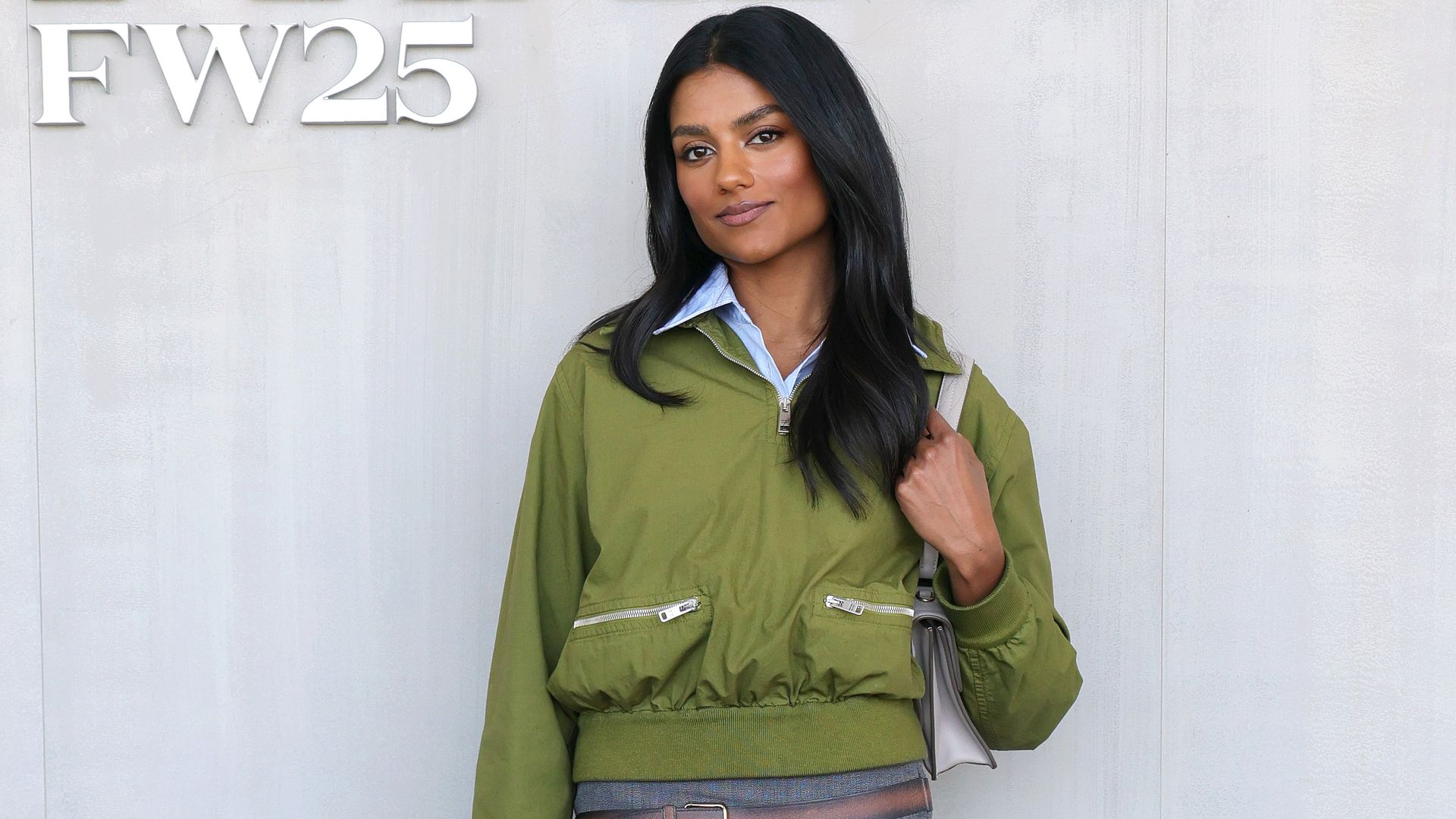  Simone Ashley attends the Prada Fall/Winter 2025 Womenswear fashion show during Milan Fashion Week 