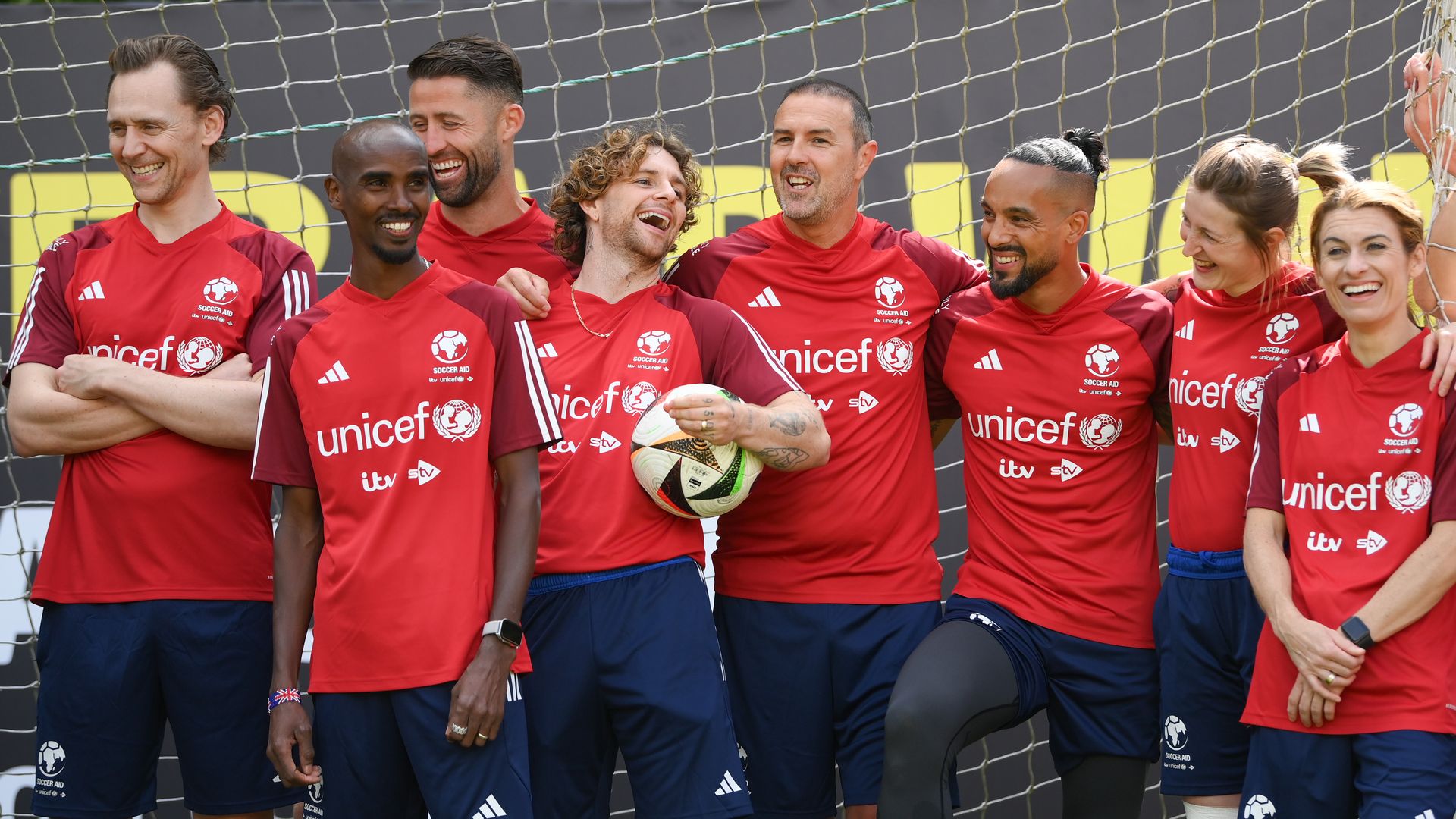 Behind the scenes at Soccer Aid 2024 as Sir Mo Farah and Tommy Fury talk team tactics and player rivalries