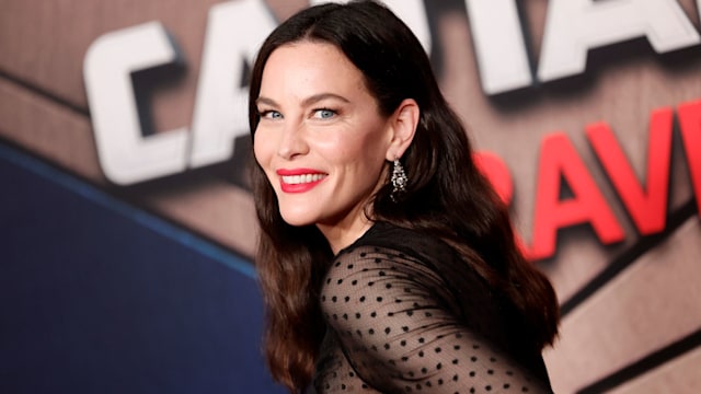 liv tyler sheer black dress captain america brave new world premiere