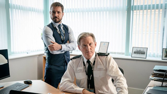 Martin Compston and Adrian Dunbar pose for Line of Duty season six photo