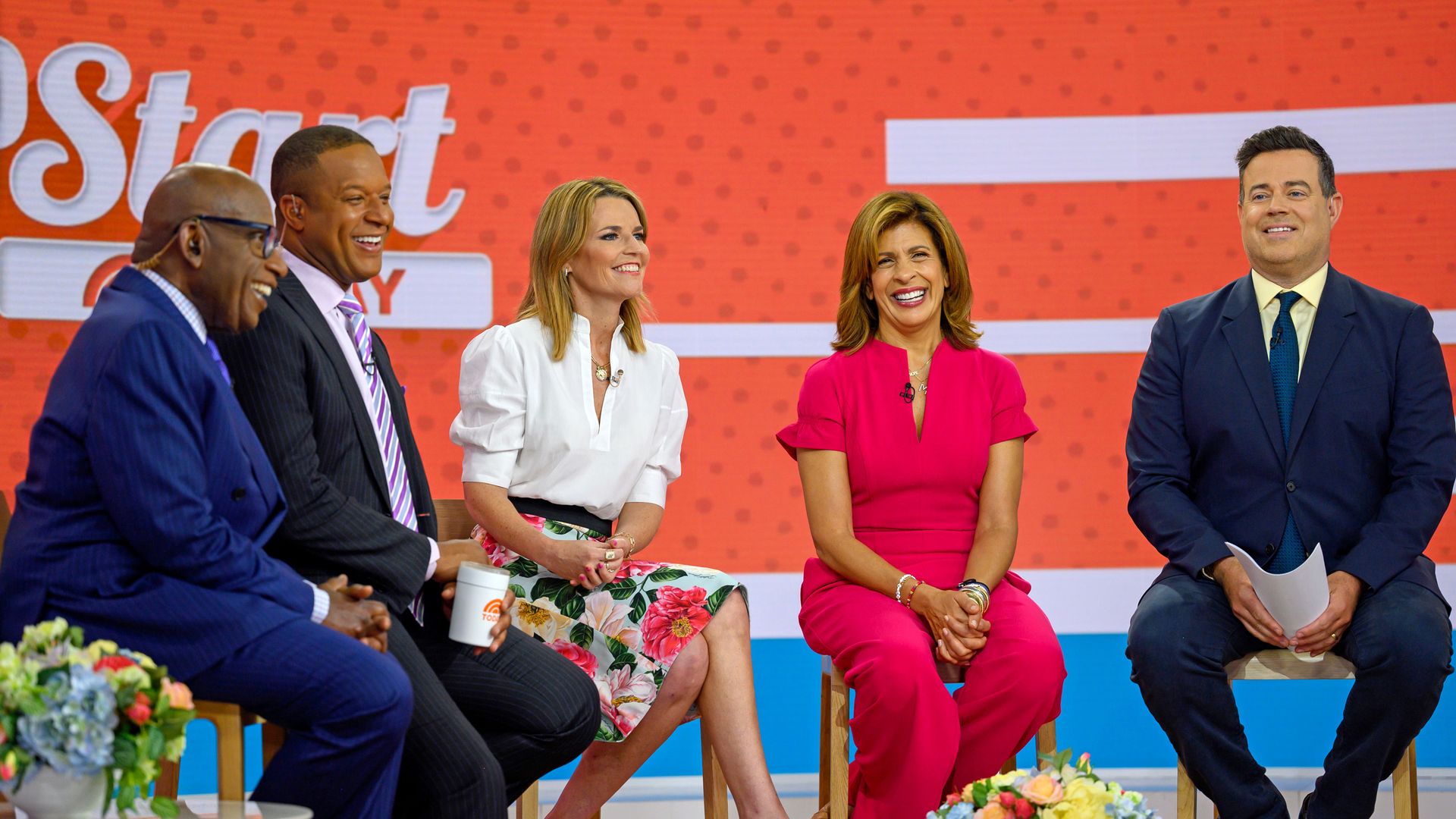 Carson Daly with his Today Show co-stars 