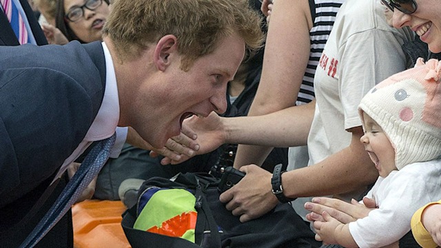 prince harry with cute baby