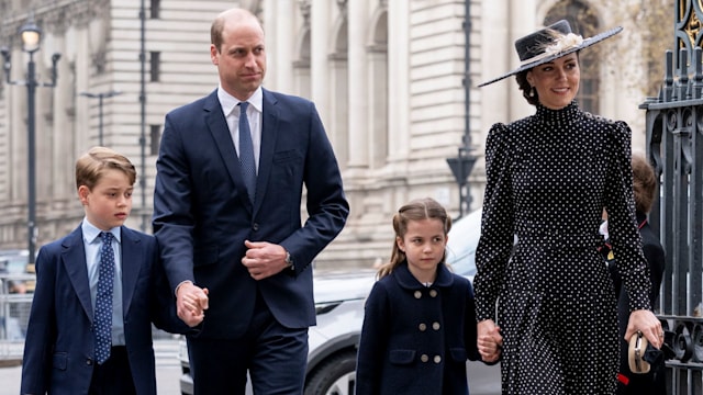 William, Kate, George and Charlotte attend memorial service for late Prince Philip