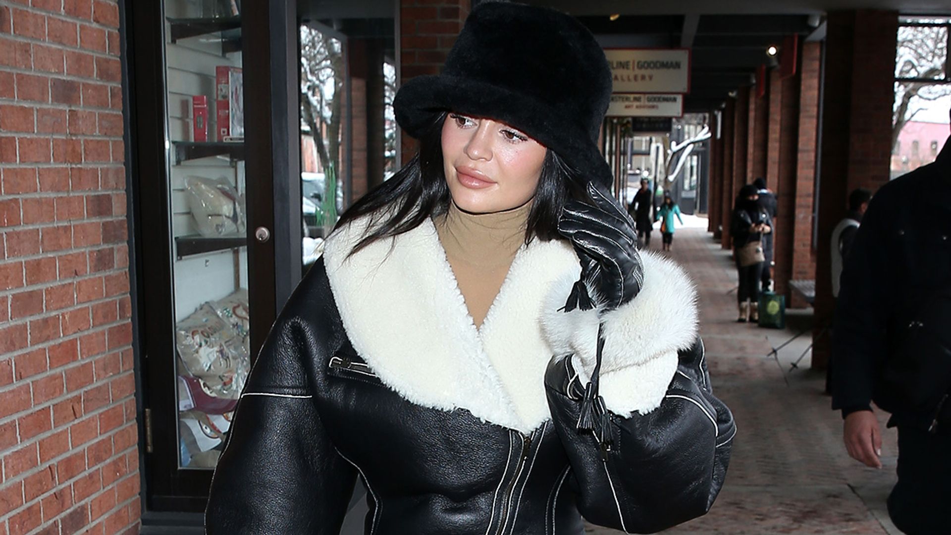 Kylie Jenner's fluffy Aspen outfit is peak winter glam-goth – see photos