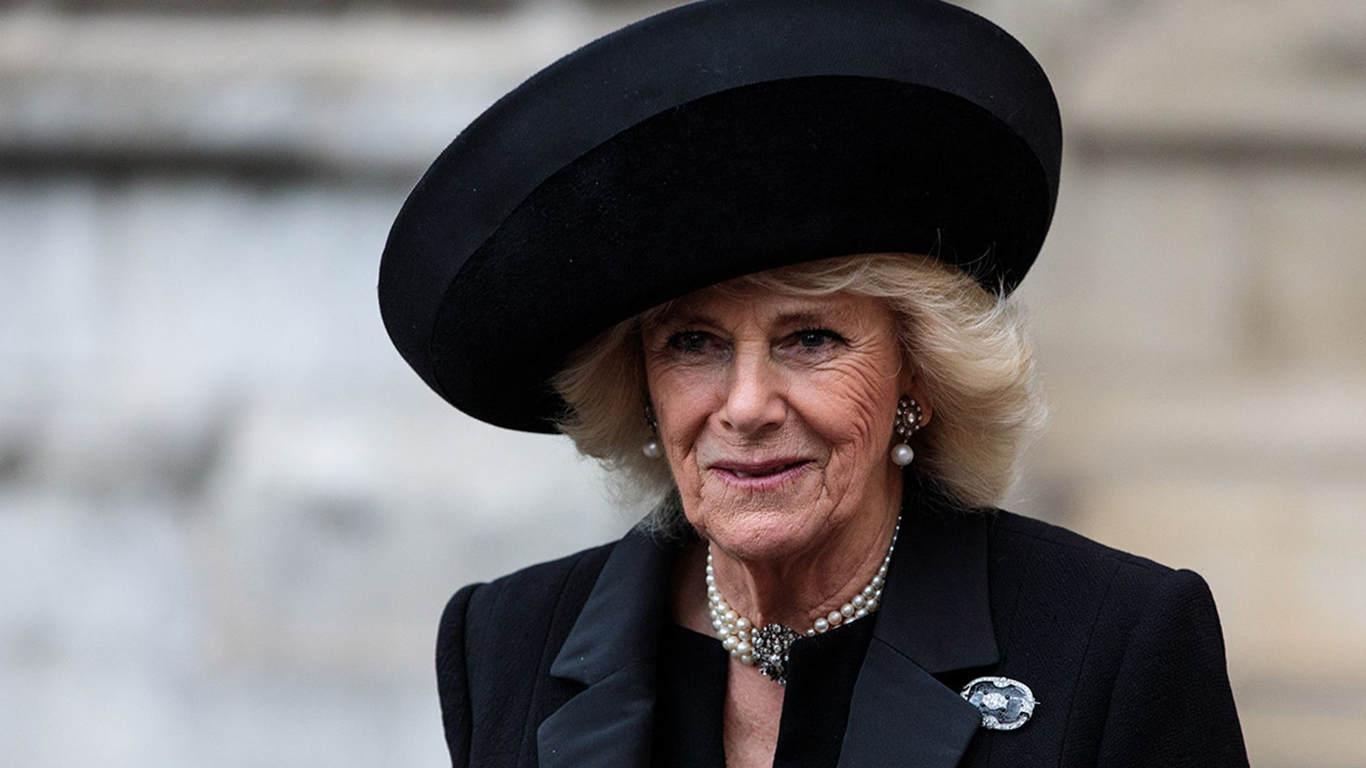 The Duchess of Cornwall looks perfect in purple Bruce Oldfield suit ...