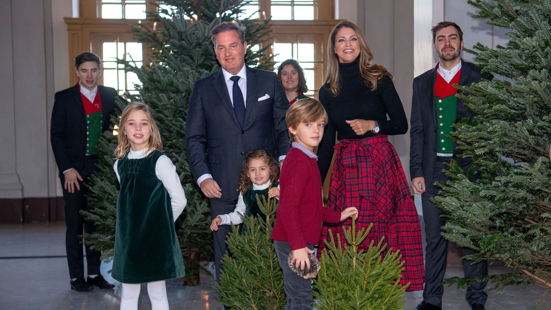 Princess Madeleine with Christopher O'Neill and their three children Princess Leonore, Princess Adrienne and Prince Nicolas
