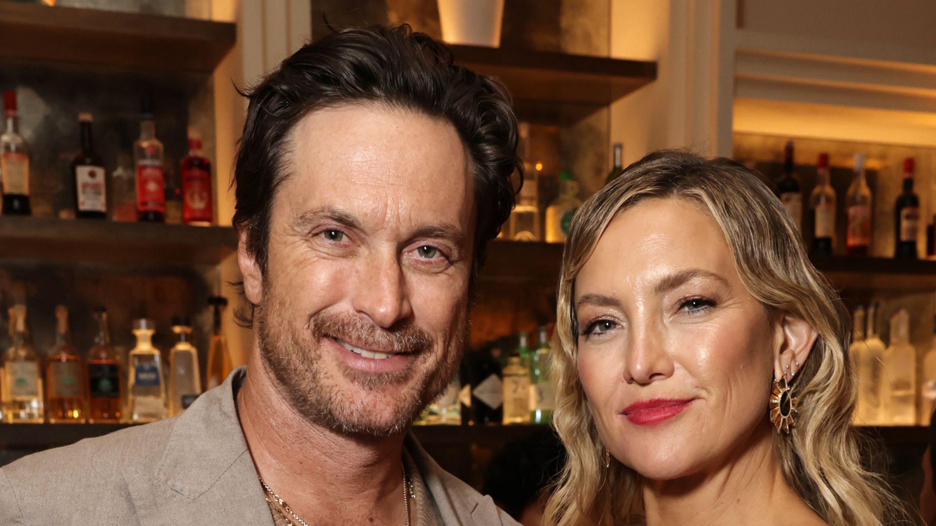 Oliver Hudson (L) and Kate Hudson seen at the Premiere of Focus Features' "Song Sung Blue" after party during 2025 AFI Fest at Mother Wolf on October 26, 2025 in Hollywood, California.