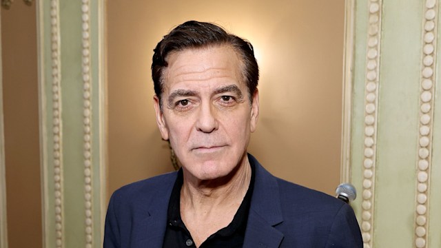 George Clooney attends the unveiling ceremony for his Sardi's Caricature in honor of his performance in "Good Night, and Good Luck" at Sardi's on April 24, 2025 in New York City