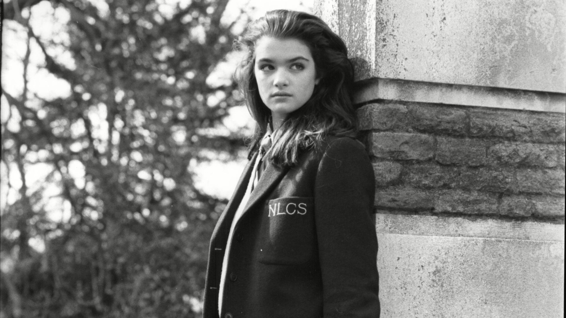 Rachel Weisz in school uniform in 1984