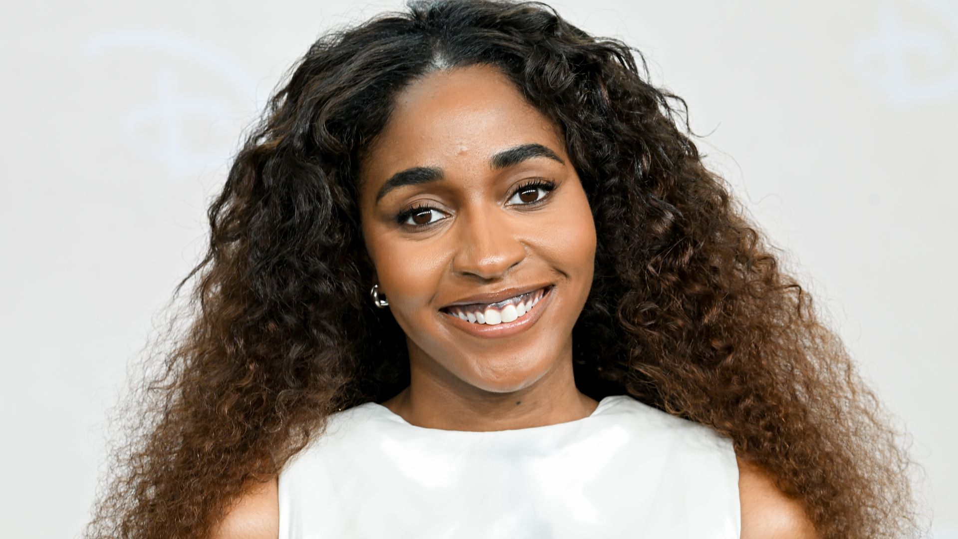 Ayo Edebiri at the Disney 2025 Upfront Red Carpet held at North Javits Center on May 13, 2025 in New York, New York