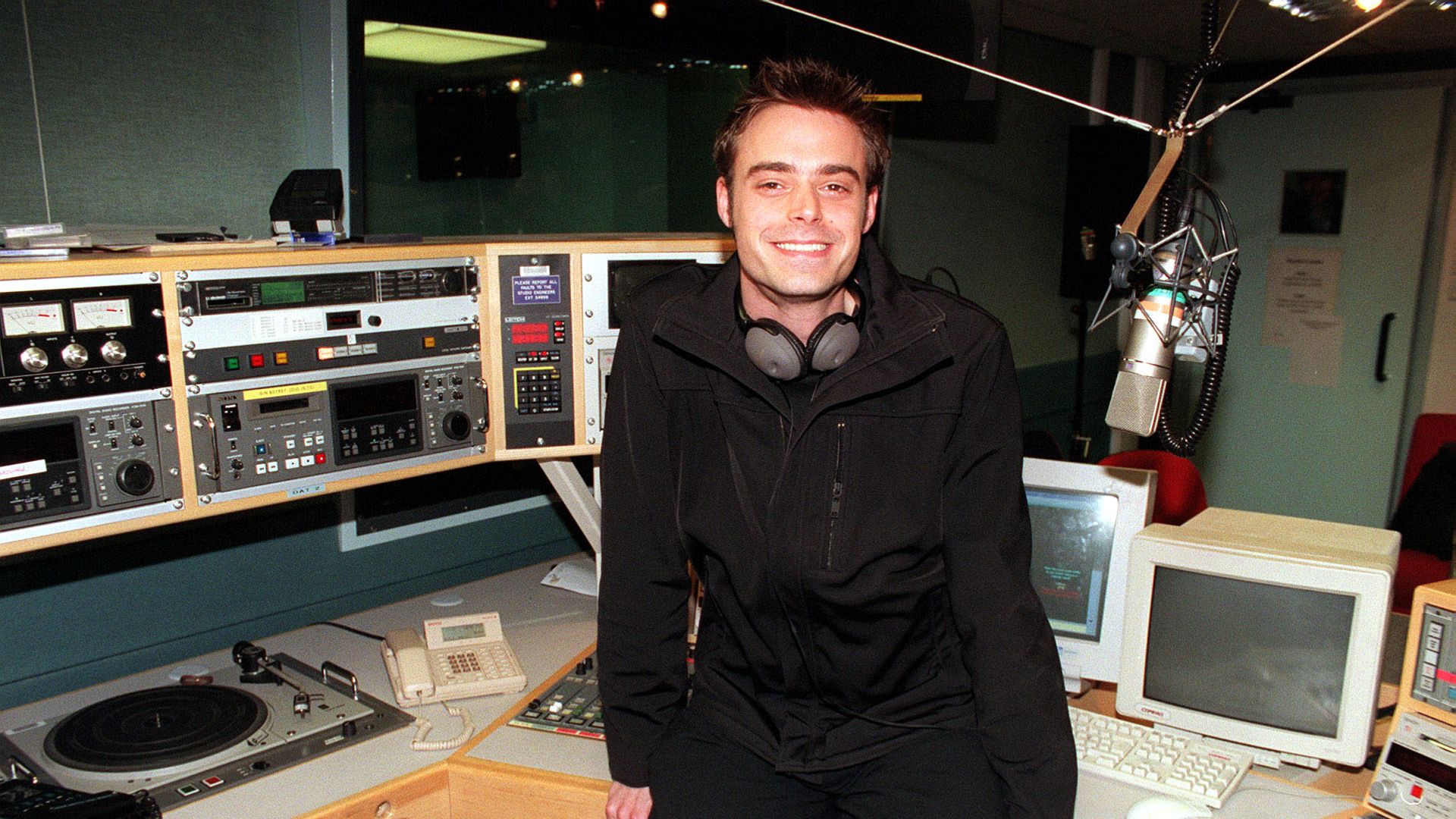 jamie theakston in radio office 