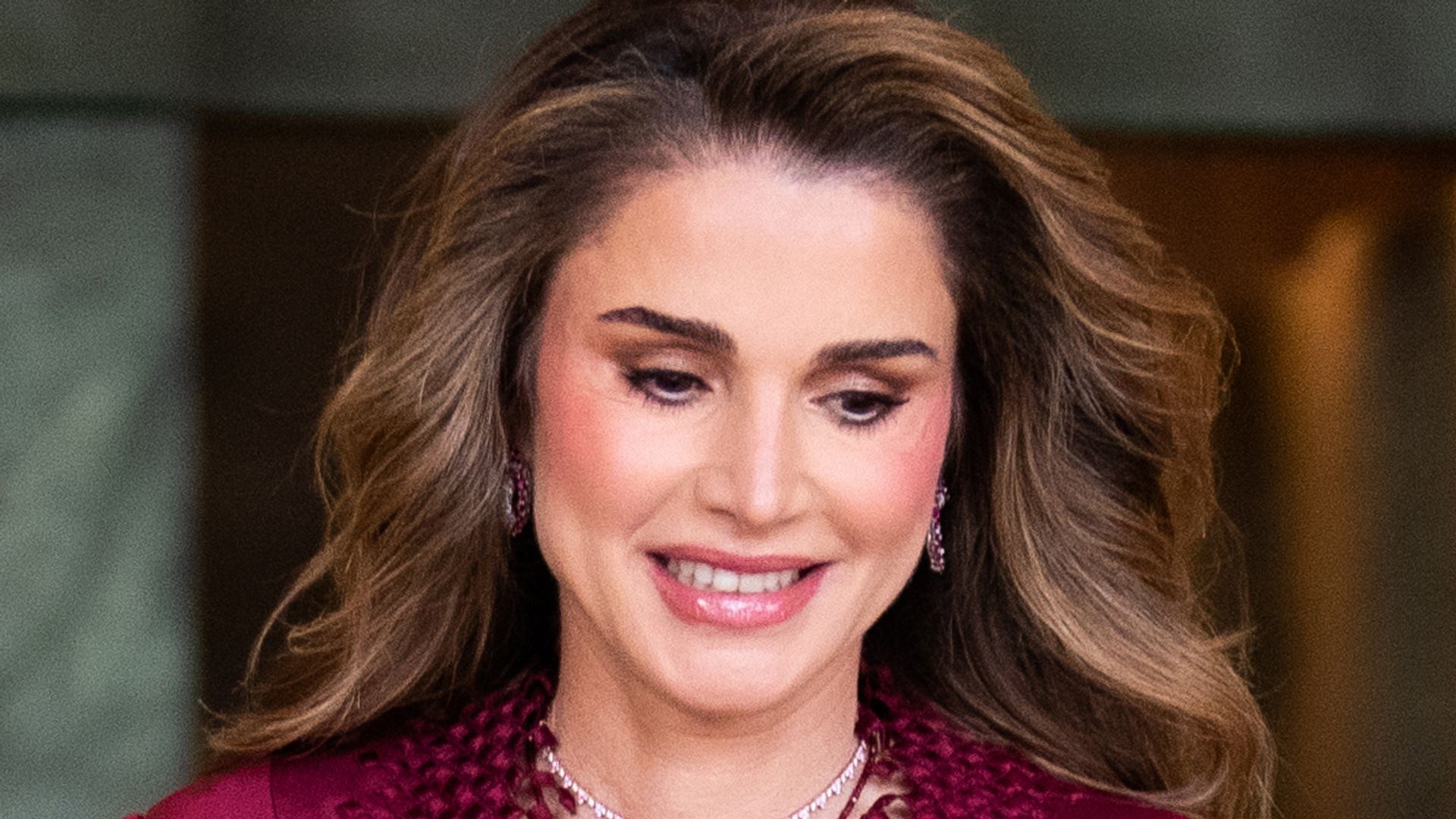 Queen Rania’s beauty is blinding in $3k dress on King Abdullah’s birthday