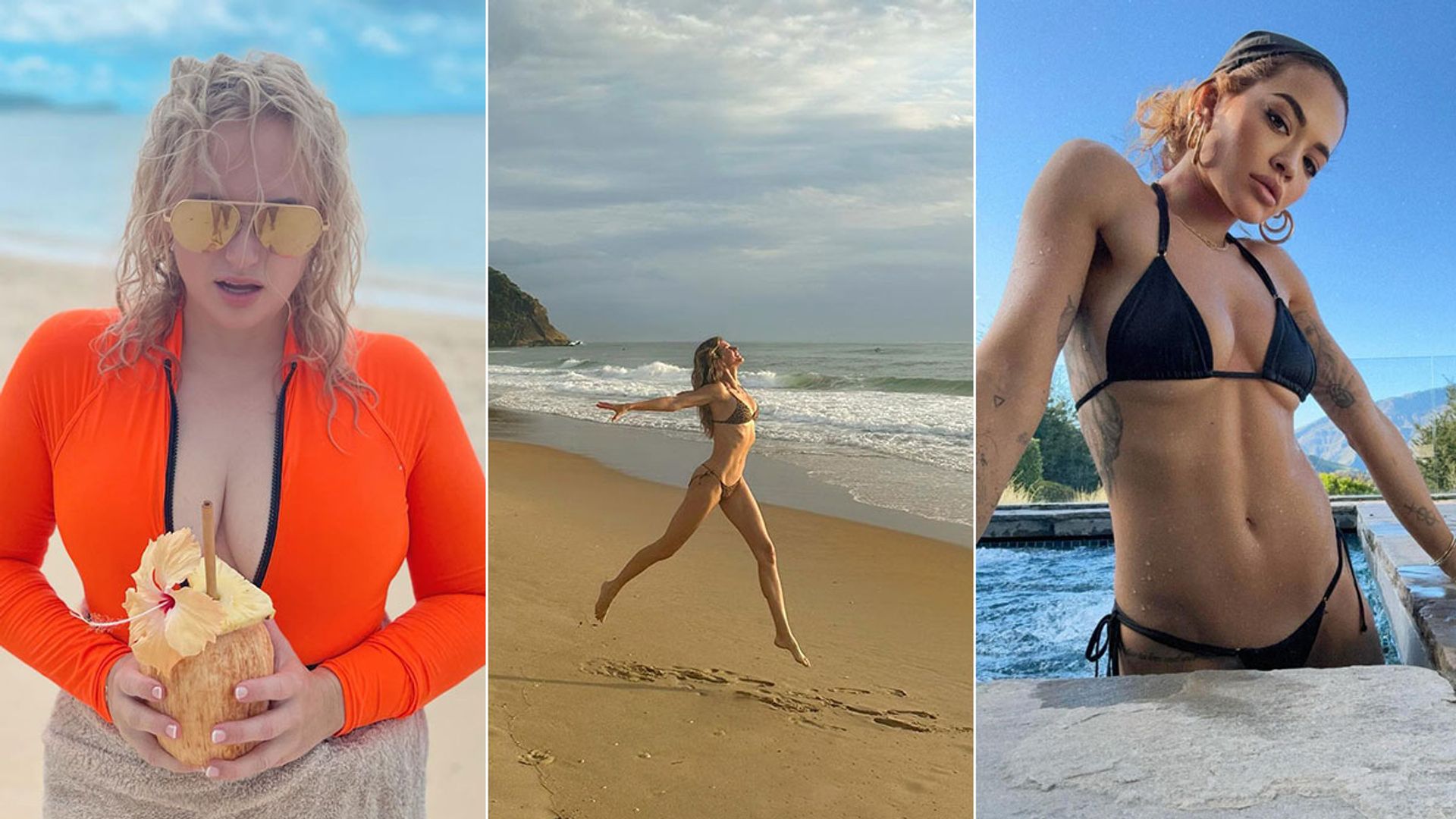 9 best celebrity winter bikini & swimwear photos: Millie Bobby Brown, Alex Scott, Gisele Bundchen, Salma Hayek, more