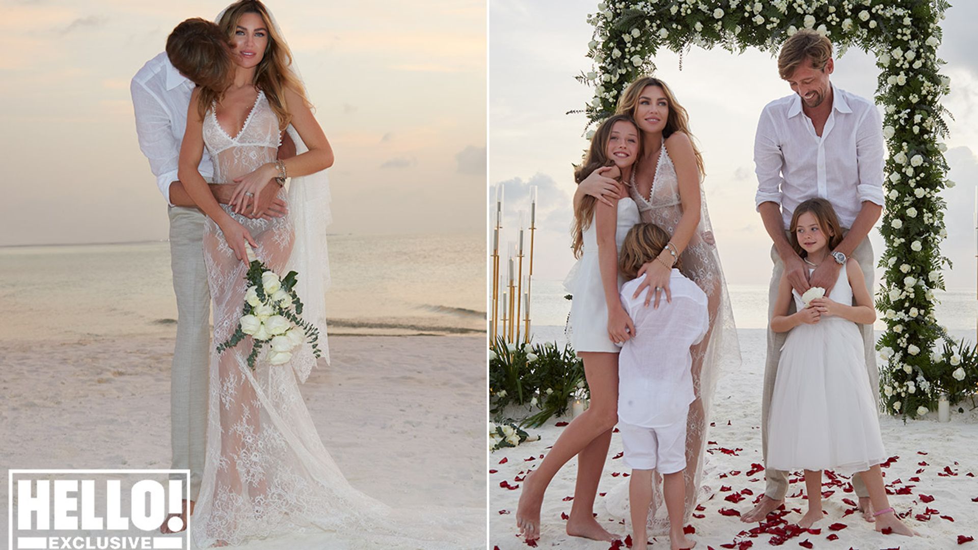 Beachy bride Abbey Clancy and Peter Crouch's private island wedding ...