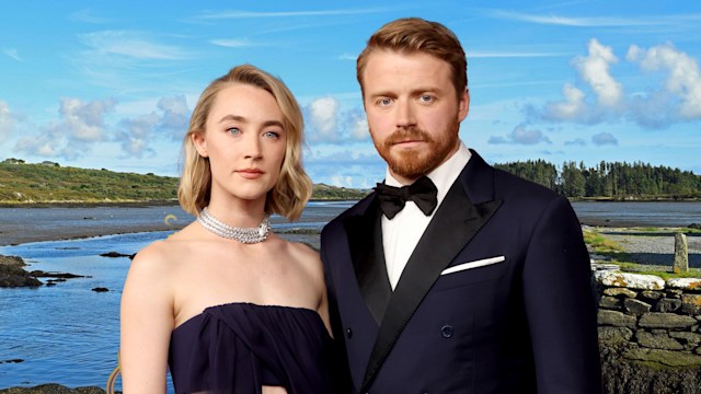 saoirse ronan and jack lowden with cork water backdrop