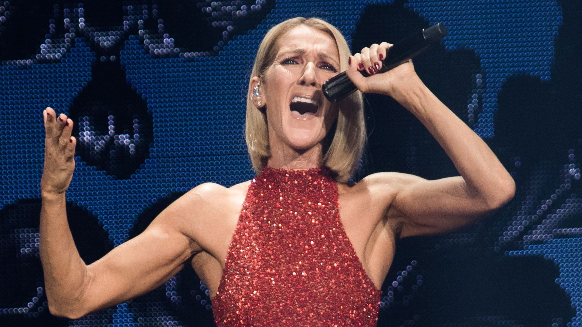 Celine Dion performs on opening night of world tour Courage in 2019