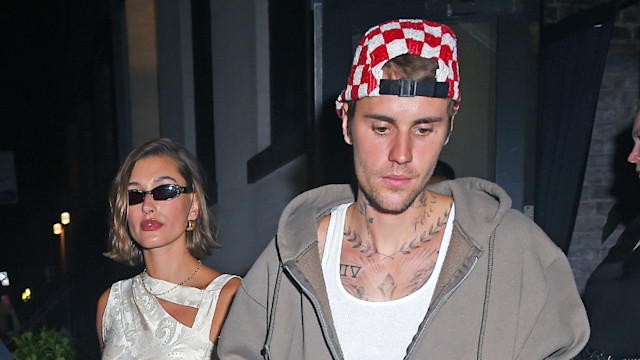 Hailey Bieber and Justin Bieber are seen leaving L'artusi 