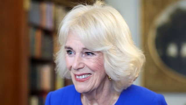 Queen Camilla smiling