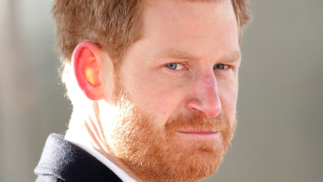 Prince Harry looking serious