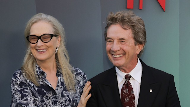 Meryl Streep and Martin Short attend the Season 4 premiere of Hulu's "Only Murders In The Building" at Paramount Studios on August 22, 2024 in Los Angeles, California