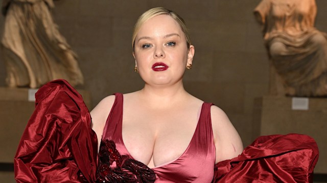 Nicola Coughlan attends the ERDEM show during London Fashion Week February 2024 at The British Museum on February 17, 2024 in London, England.