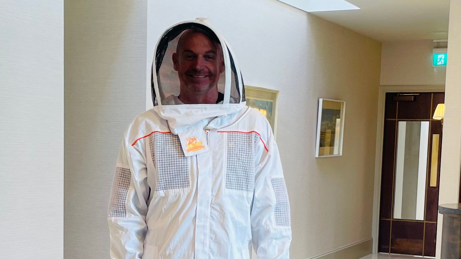 Beekeeping Like Beckham! I had a crash course in the art of the apiarist