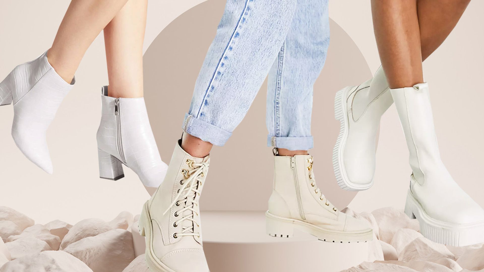 white ankle boots spring