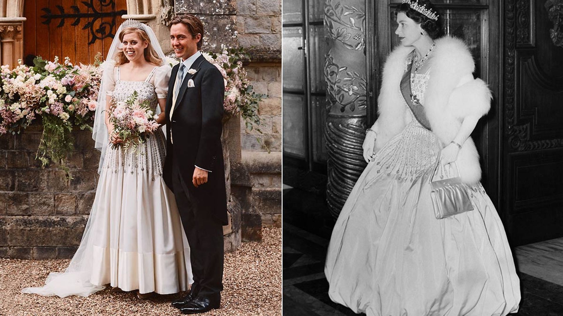 Royal bride Princess Beatrice stuns in vintage gown borrowed from the ...