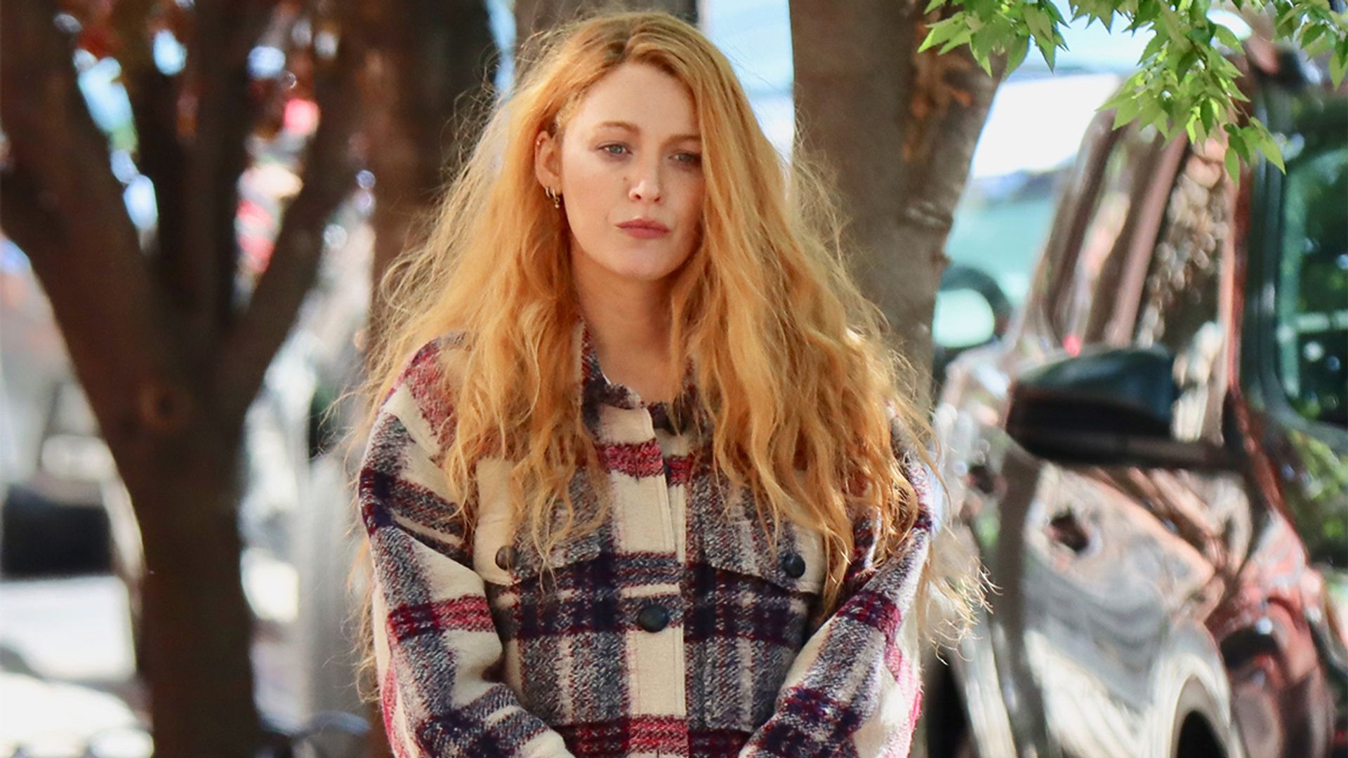 Blake Lively looks lovely in plaid as she returns to work 