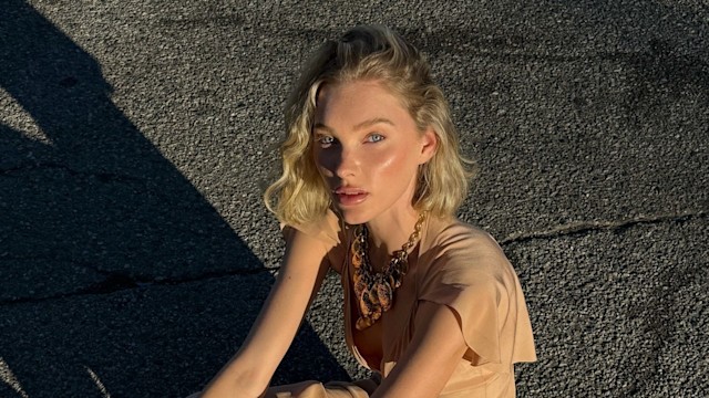 Elsa Hosk wears a full Chloé outfit on her Instagram